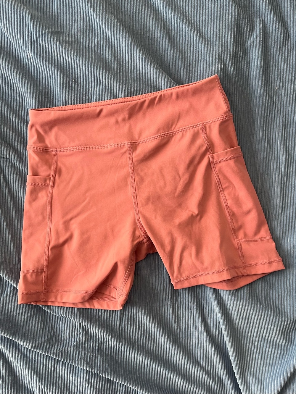 Women’s High-Rise Coral Biker Shorts